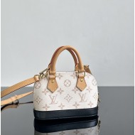 Louis Vuitton Nano Alma Bag – Dune Beige Monogram, Mini Top Handle & Crossbody