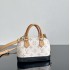 Louis Vuitton Nano Alma Bag – Dune Beige Monogram, Mini Top Handle & Crossbody