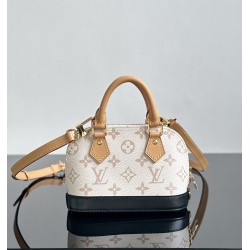 Louis Vuitton Nano Alma Bag – Dune Beige Monogram, Mini Top Handle & Crossbody
