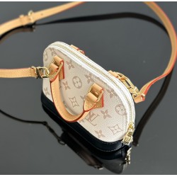Louis Vuitton Nano Alma Bag – Dune Beige Monogram, Mini Top Handle & Crossbody