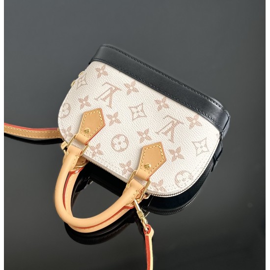 Louis Vuitton Nano Alma Bag – Dune Beige Monogram, Mini Top Handle & Crossbody