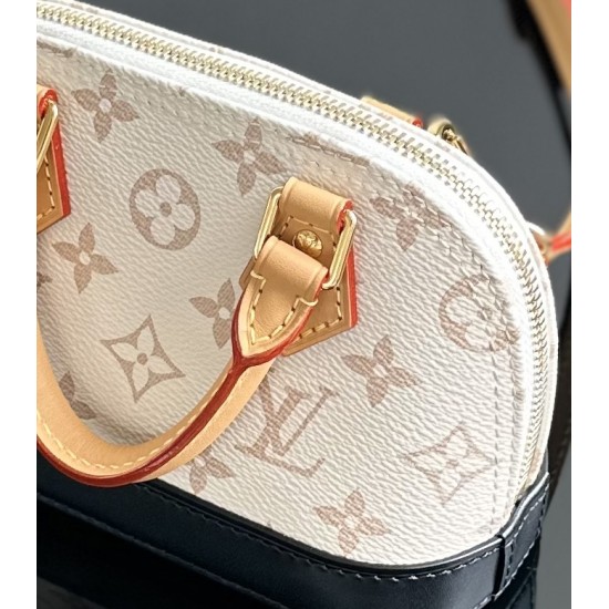 Louis Vuitton Nano Alma Bag – Dune Beige Monogram, Mini Top Handle & Crossbody