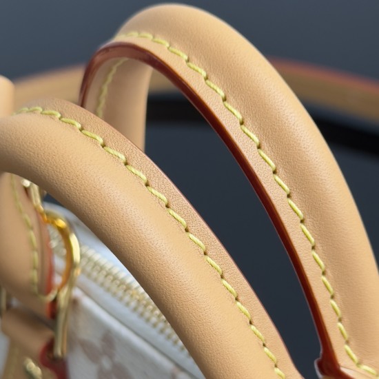 Louis Vuitton Nano Alma Bag – Dune Beige Monogram, Mini Top Handle & Crossbody
