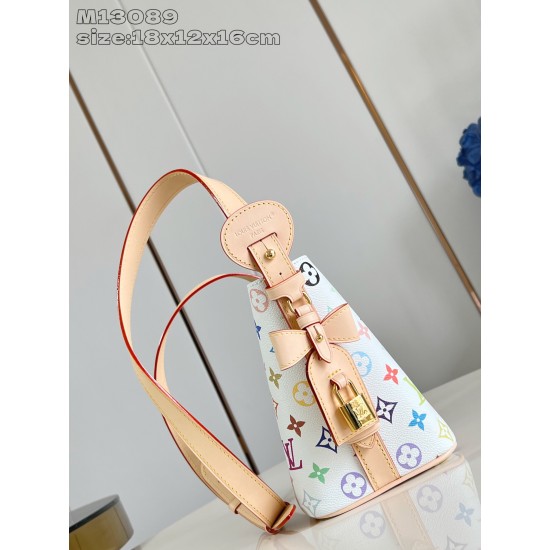 Louis Vuitton x Takashi Murakami All In BB Bucket Bag – White Multicolor Monogram