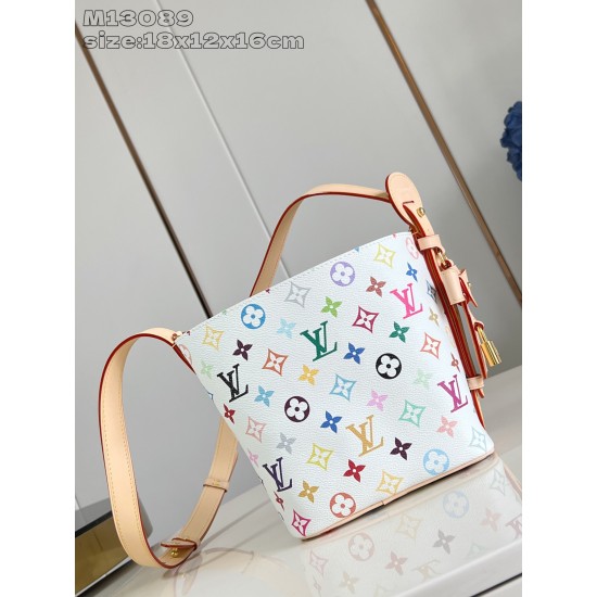 Louis Vuitton x Takashi Murakami All In BB Bucket Bag – White Multicolor Monogram