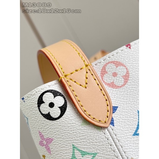 Louis Vuitton x Takashi Murakami All In BB Bucket Bag – White Multicolor Monogram