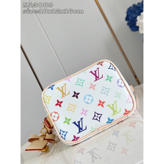 Louis Vuitton x Takashi Murakami All In BB Bucket Bag – White Multicolor Monogram