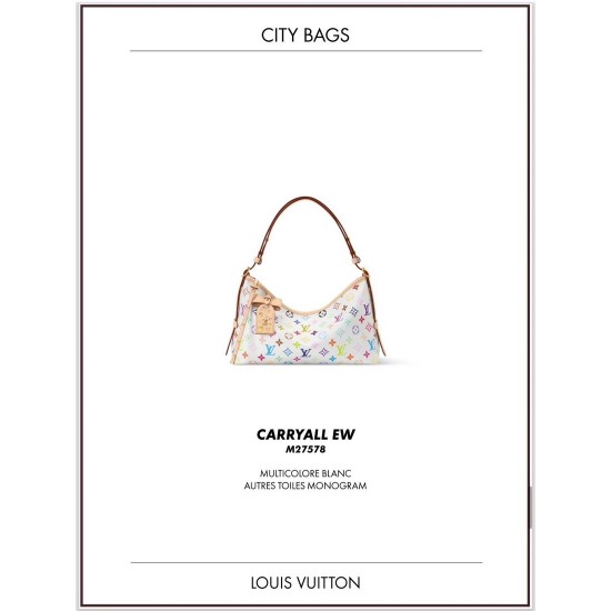 Louis Vuitton x Takashi Murakami CarryAll East West – White Multicolor Monogram (M27578)
