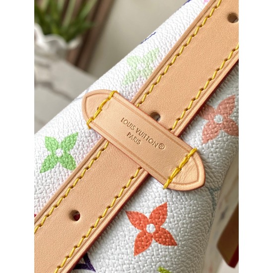 Louis Vuitton x Takashi Murakami CarryAll East West – White Multicolor Monogram (M27578)