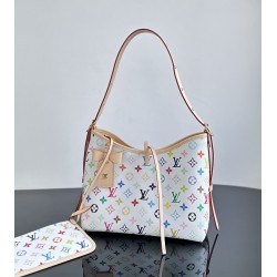 Louis Vuitton x Takashi Murakami CarryAll PM – White Multicolor Monogram Tote