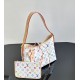 Louis Vuitton x Takashi Murakami CarryAll PM – White Multicolor Monogram Tote