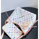 Louis Vuitton x Takashi Murakami CarryAll PM – White Multicolor Monogram Tote
