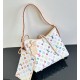 Louis Vuitton x Takashi Murakami CarryAll PM – White Multicolor Monogram Tote