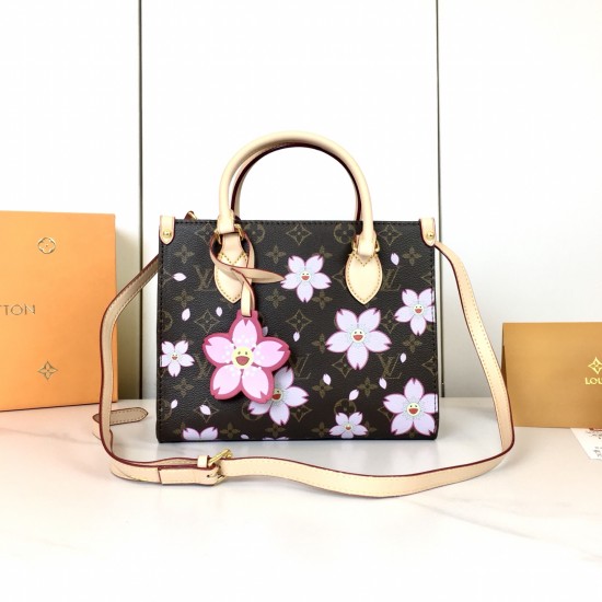 Louis Vuitton x Takashi Murakami Onthego PM｜Colorful Monogram｜Mini Tote Bag
