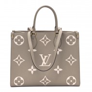 Louis Vuitton Onthego MM｜Empreinte Giant Monogram Tourterelle Creme｜Tote Bag