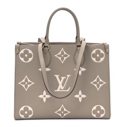 Louis Vuitton Onthego MM｜Empreinte Giant Monogram Tourterelle Creme｜Tote Bag