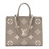 Louis Vuitton Onthego MM｜Empreinte Giant Monogram Tourterelle Creme｜Tote Bag