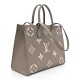 Louis Vuitton Onthego MM｜Empreinte Giant Monogram Tourterelle Creme｜Tote Bag
