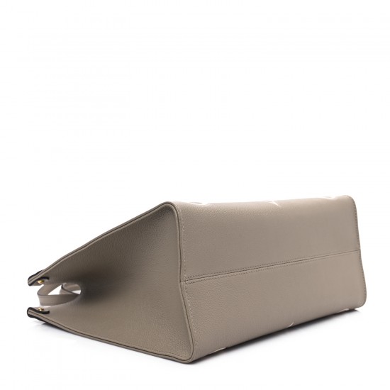 Louis Vuitton Onthego MM｜Empreinte Giant Monogram Tourterelle Creme｜Tote Bag