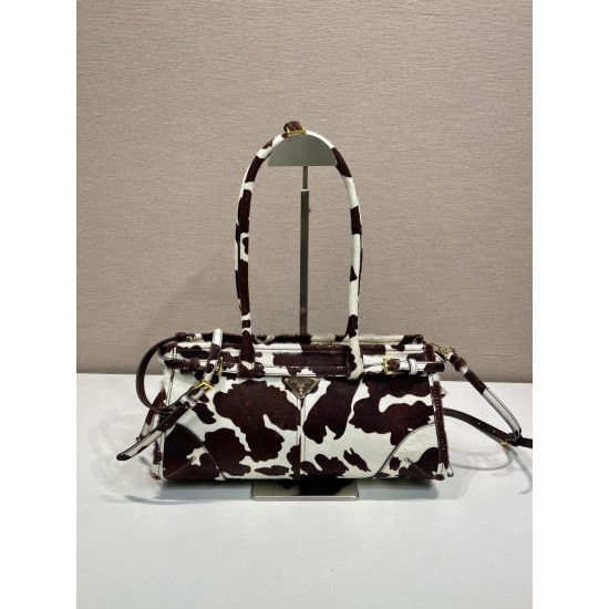 Prada 25 Bonnie Small Bag – Printed Haircalf Leather, Top Handle & Crossbody