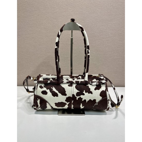 Prada 25 Bonnie Small Bag – Printed Haircalf Leather, Top Handle & Crossbody
