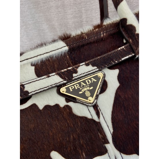 Prada 25 Bonnie Small Bag – Printed Haircalf Leather, Top Handle & Crossbody