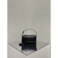 THE ROW 90s Leather Top Handle Bag - Black