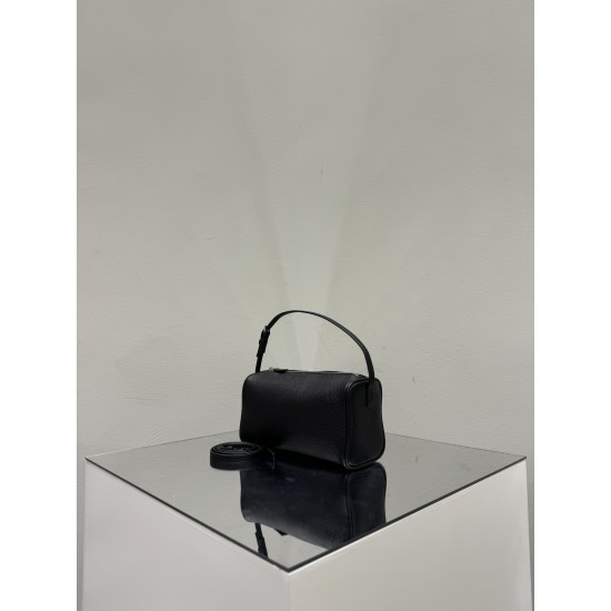 THE ROW 90s Leather Top Handle Bag - Black