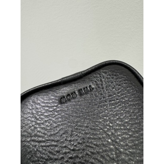 THE ROW 90s Leather Top Handle Bag - Black