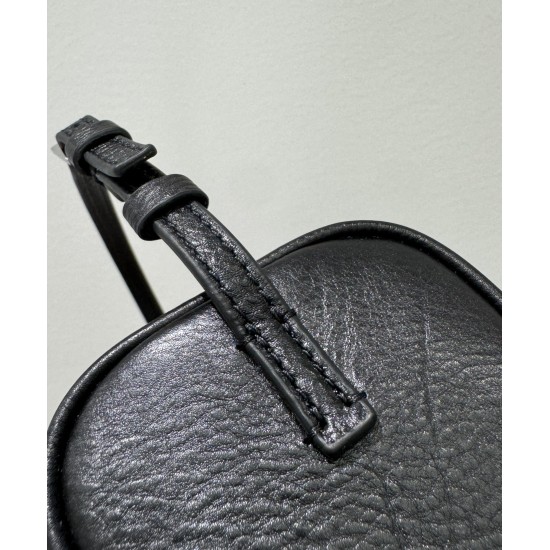 THE ROW 90s Leather Top Handle Bag - Black