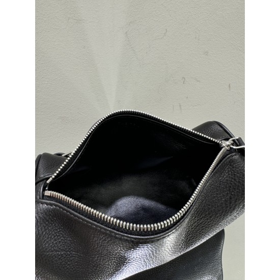 THE ROW 90s Leather Top Handle Bag - Black