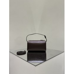 THE ROW 90s Leather Top Handle Bag - Burgundy