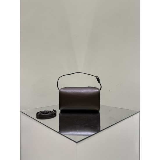 THE ROW 90s Leather Top Handle Bag - Burgundy