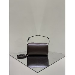 THE ROW 90s Leather Top Handle Bag - Burgundy