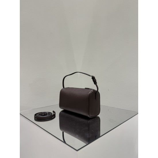 THE ROW 90s Leather Top Handle Bag - Burgundy