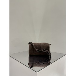 THE ROW 90s Leather Top Handle Bag - Suede Cacao