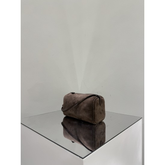 THE ROW 90s Leather Top Handle Bag - Suede Cacao