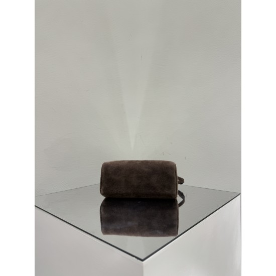 THE ROW 90s Leather Top Handle Bag - Suede Cacao