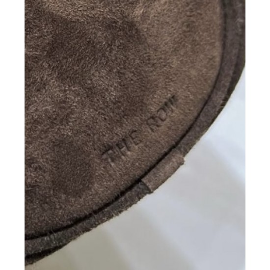 THE ROW 90s Leather Top Handle Bag - Suede Cacao