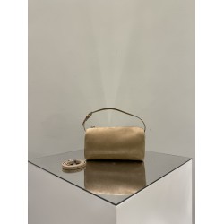 THE ROW 90s Leather Top Handle Bag - Suede Yellow