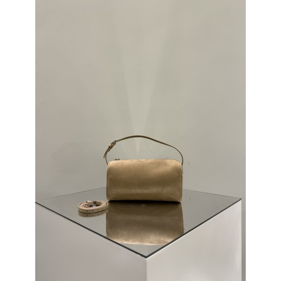 THE ROW 90s Leather Top Handle Bag - Suede Yellow
