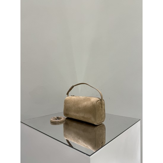 THE ROW 90s Leather Top Handle Bag - Suede Yellow