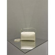 THE ROW 90s Leather Top Handle Bag - White