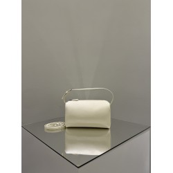 THE ROW 90s Leather Top Handle Bag - White