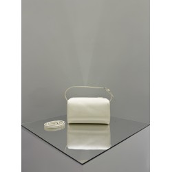 THE ROW 90s Leather Top Handle Bag - White