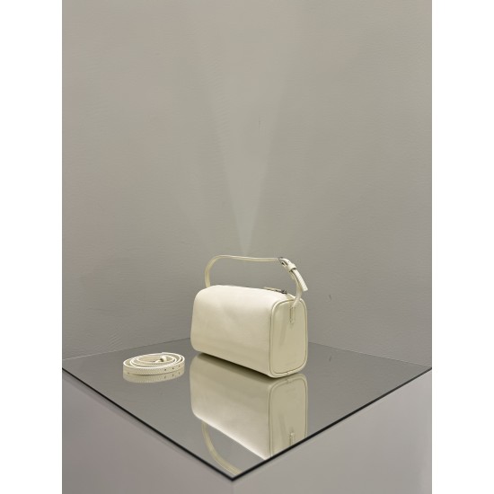 THE ROW 90s Leather Top Handle Bag - White
