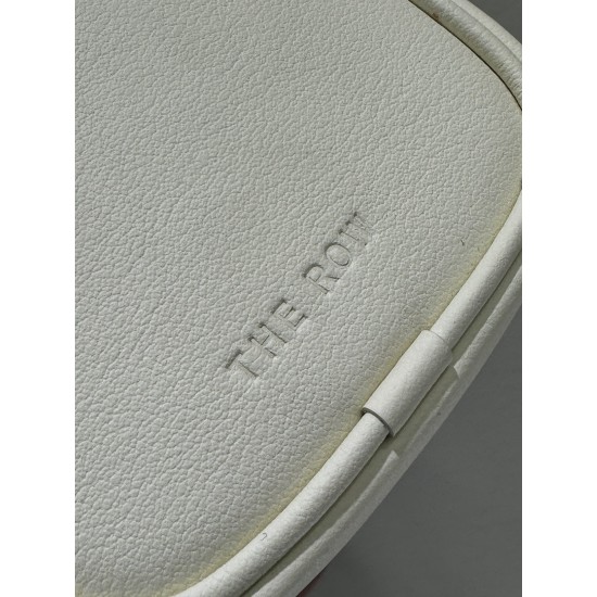 THE ROW 90s Leather Top Handle Bag - White