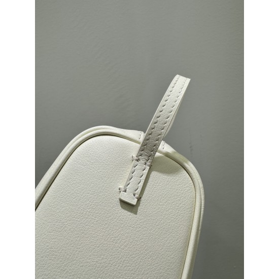 THE ROW 90s Leather Top Handle Bag - White