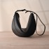 THE ROW Crossbody Crescent Leather Bag - Black