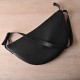 THE ROW Crossbody Crescent Leather Bag - Black